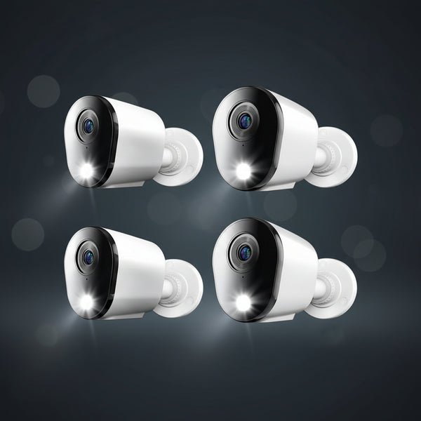 Night Owl 4K Wired Spotlight Security Cameras with 2-Way Audio, 4-Pack