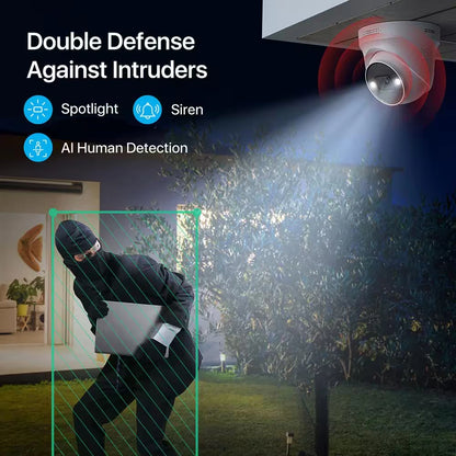 4K UHD 8-Channel 2TB Poe NVR Security Camera System with 8 8MP Wired Spotlight Cameras, Color Night Vision, 2-Way Audio — product view 10
