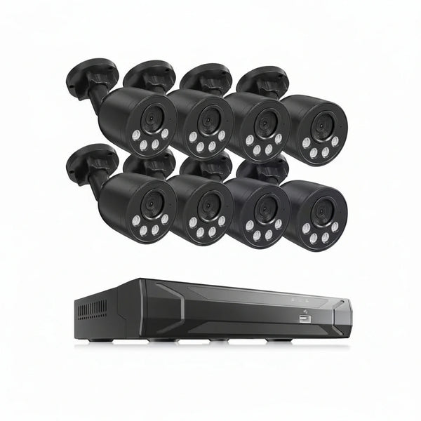 4K Ultra HD 8-Channel 8MP Poe 2TB NVR Security Camera System with 8 Wired Poe IP Cameras, Smart AI Detection