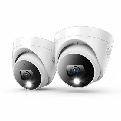Night Owl 4K Wired Dome Spotlight Security Cameras with 2-Way Audio