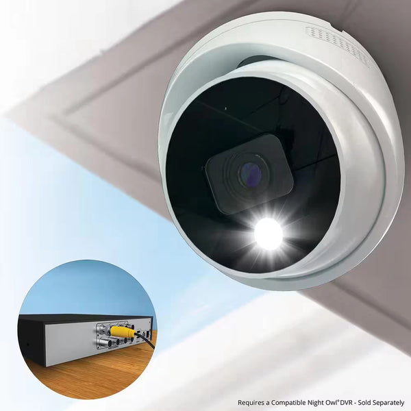 Night Owl 4K Wired Dome Spotlight Security Cameras with 2-Way Audio