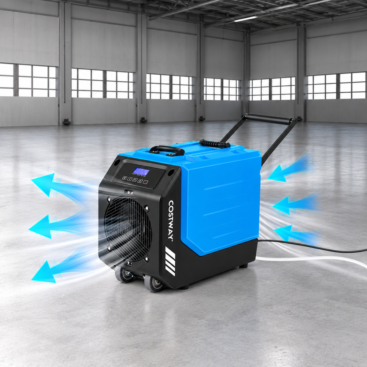 190 PPD Commercial Dehumidifier with Pump and 2 Wheels