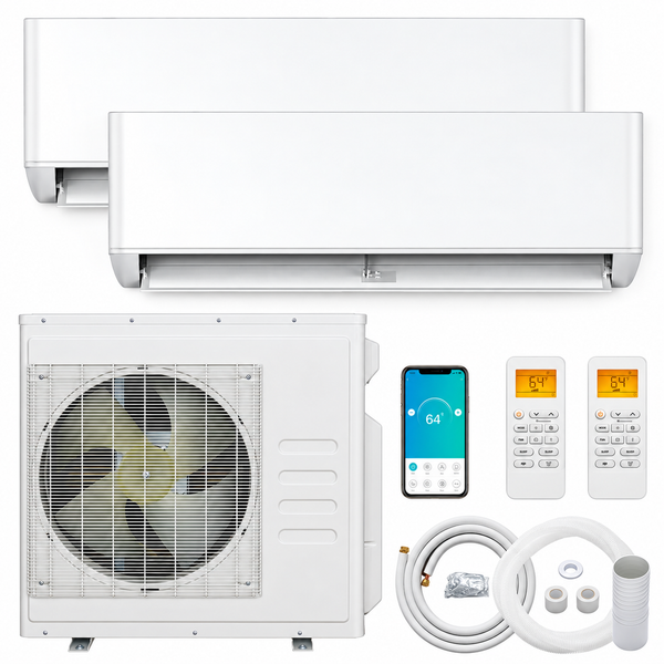 Greenland 36,000 BTU Dual Zone (2) Mini Split AC (R454B)