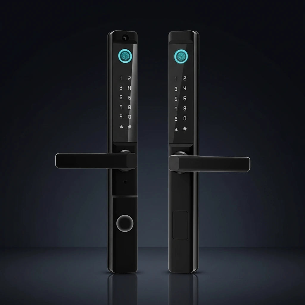 Fingerprint Double Two Side Waterproof Outdoor Smart Door Lock SUS Material for Slim Aluminum Swing Sliding Lock ,Corrosion-Resistant — product view 2