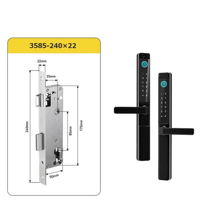 Fingerprint Double Two Side Waterproof Outdoor Smart Door Lock SUS Material for Slim Aluminum Swing Sliding Lock ,Corrosion-Resistant — product view 3
