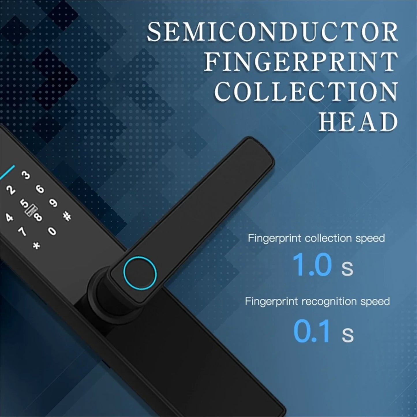 Smart Door Lock Digital Electronic Lock Smart Home Wooden Door Lock Biometric Fingerprint ,Easy to Install — product view 4